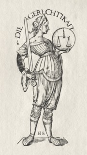 The Seven Virtues: Justice. Creator: Hans Burgkmair (German, 1473-1531).