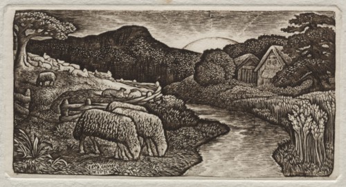 The Sheep of His Pasture, 1828. Creator: Edward Calvert (British, 1799-1883).