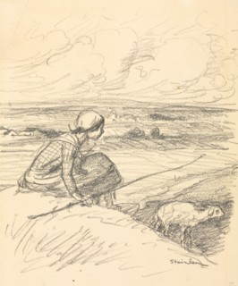The Shepherdess, fourth quarter 19th century or first quarter 20th century. Creator: Théophile Alexandre Steinlen (Swiss, 1859-1923).
