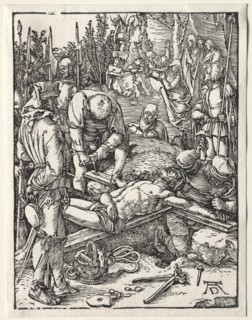 The Small Passion: Christ Being Nailed to the Cross, 1509-1511. Creator: Albrecht Dürer (German, 1471-1528).