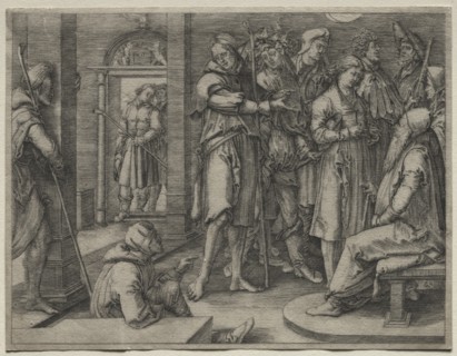 The Story of Joseph: Joseph Interprets his Dream to Jacob, 1512. Creator: Lucas van Leyden (Dutch, 1494-1533).
