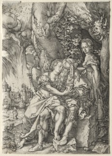The Story of Lot: Lot with His Daughters, 1555. Creator: Heinrich Aldegrever (German, 1502-1555/61).