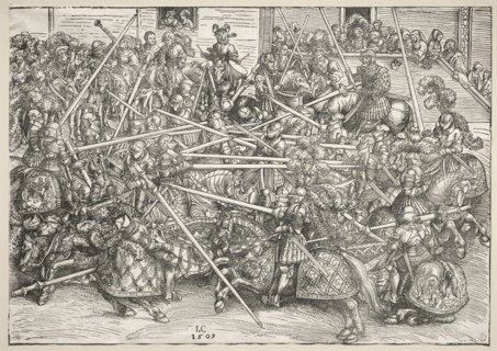 The Tournament with lances, 1509. Creator: Lucas Cranach (German, 1472-1553).