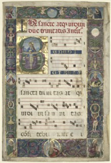 The Trinity: Leaf from a Gradual with Initial B, c. 1496-1502. Creator: Perugino (Italian, c1450/55-1523), circle of.