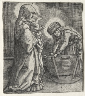 The Virgin with the Child and St. Anne at the Cradle, 1520-1526. Creator: Albrecht Altdorfer (German, c. 1480-1538).