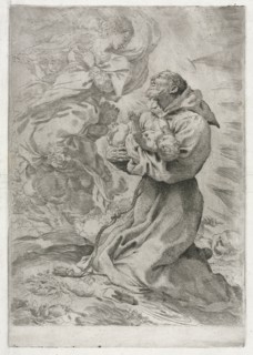 The Vision of St. Francis of Assisi, 1590. Creator: Pietro Faccini (Italian, 1562-1602).