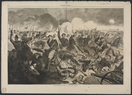 The War for the Union, 1862 - A Cavalry Charge, 1862. Creator: Winslow Homer (American, 1836-1910).