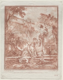 The Washerwoman, 1767. Creator: Gilles Demarteau (French, 1722-1776).