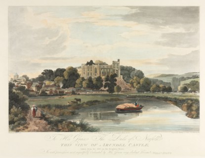 This View of Arundel Castle, 1819. Creator: John Baily (British); Wm Scott.