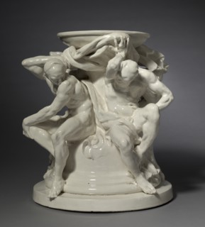Titans, Support for a Vase, c. 1877. Creator: Auguste Rodin (French, 1840-1917); Albert-Ernest Carrier-Belleuse (French, 1824-1887), probably by.