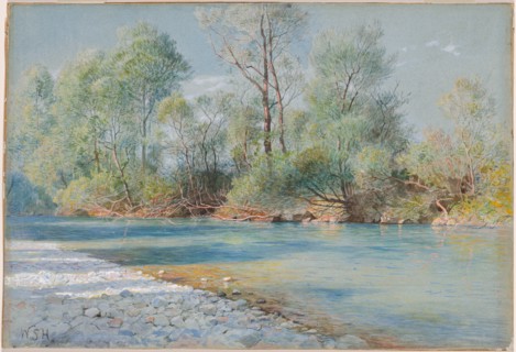 Traunstein River on the Road to Empfig, Bavaria, about 1893-96. Creator: William Stanley Haseltine (American, 1835-1900).
