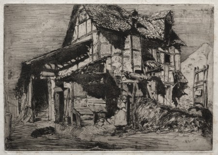 Twelve Etchings from Nature: The Unsafe Tenement, 1858. Creator: James McNeill Whistler (American, 1834-1903).
