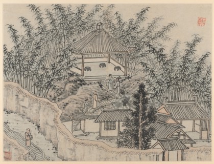 Twelve Views of Tiger Hill, Suzhou: Bamboo Pavilion, Tiger Hill, after 1490. Creator: Shen Zhou (Chinese, 1427-1509).