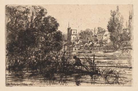 Twickenham Church, 1865. Creator: Francis Seymour Haden (British, 1818-1910).