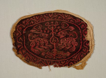 Two Confronted Animals from a Tunic, 700s-800s. Creator: Unknown.