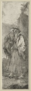 Two Old Men in a Landscape. Creator: Giovanni Domenico Tiepolo (Italian, 1727-1804).