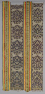Two Parts of a Curtain, 1700s. Creator: Unknown.