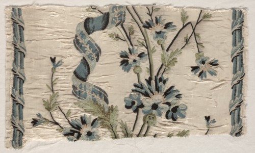 Two Pieces of Embroidery, 1723-1774. Creator: Philippe de Lasalle (French, 1723-1805).