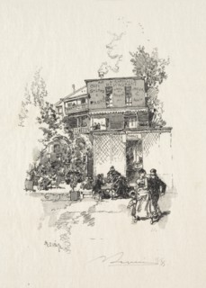 Une Guinguette. Creator: Auguste Louis Lepère (French, 1849-1918).