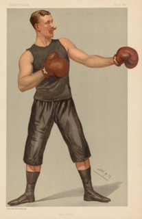 Vanity Fair: "Hard Hitter", 1896. Creator: Leslie Matthew (Spy) Ward (British, 1851-1922); Vincent Brooks Day & Son.
