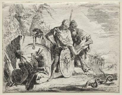 Various Caprices: The Astrologen and the Young Soldier. Creator: Giovanni Battista Tiepolo (Italian, 1696-1770).