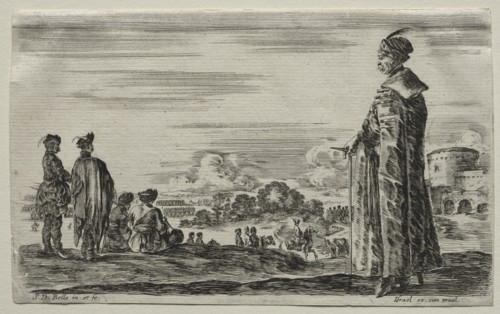Various Figures and Landscapes: A Group of Polish Gentlemen, 1649. Creator: Stefano Della Bella (Italian, 1610-1664).