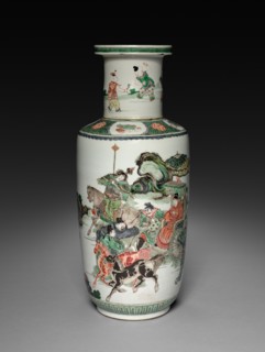 Vase with Decoration of Figures in Chariots, 1622-1722. Creator: Unknown.