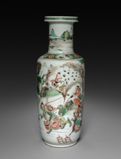 Vase with Decoration of Horsemen, 1622-1722. Creator: Unknown.