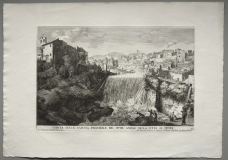 Veduta della Cascata Principale del Fiume Aniene nelle citta di Tivoli. Creator: Giovanni Francesco Venturini (Italian, 1650-1710).