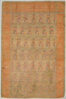 Velvet fragment from a palace curtain, 1700s. Creator: Unknown.