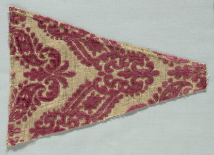 Velvet Fragment, 1650-1699. Creator: Unknown.