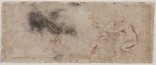 Venus Disarming Mars, Drapery Study, c. 1632/35. Creator: Peter Paul Rubens (Flemish, 1577-1640).