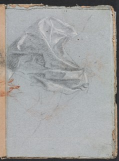 Verona Sketchbook: Drapery study (page 37), 1760. Creator: Francesco Lorenzi (Italian, 1723-1787).