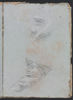 Verona Sketchbook: Drapery study (page 39), 1760. Creator: Francesco Lorenzi (Italian, 1723-1787).