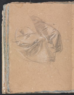 Verona Sketchbook: Drapery study (page 50), 1760. Creator: Francesco Lorenzi (Italian, 1723-1787).