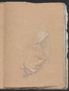 Verona Sketchbook: Drapery study (page 57), 1760. Creator: Francesco Lorenzi (Italian, 1723-1787).