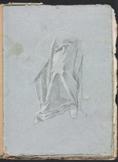 Verona Sketchbook: Drapery with foot (page 83), 1760. Creator: Francesco Lorenzi (Italian, 1723-1787).