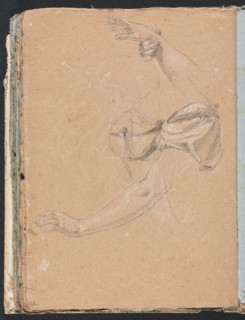 Verona Sketchbook: Female arms and hands with drapery (page 82), 1760. Creator: Francesco Lorenzi (Italian, 1723-1787).