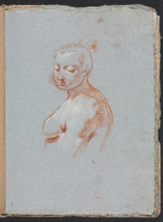 Verona Sketchbook: Female nude (page 27), 1760. Creator: Francesco Lorenzi (Italian, 1723-1787).