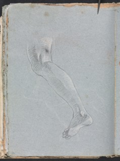 Verona Sketchbook: Left leg (page 28), 1760. Creator: Francesco Lorenzi (Italian, 1723-1787).