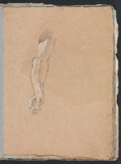 Verona Sketchbook: Right arm and hand (page 49), 1760. Creator: Francesco Lorenzi (Italian, 1723-1787).