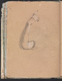 Verona Sketchbook: Right arm and hand (page 66), 1760. Creator: Francesco Lorenzi (Italian, 1723-1787).
