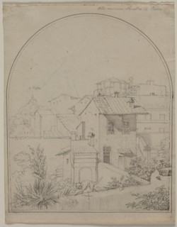 View from My Window in Rome, c. 1817. Creator: Carl Wilhelm Tischbein (German, 1797-1855).