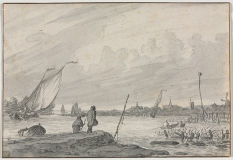View of Alkmaar with Boats, 1600s. Creator: Unknown.