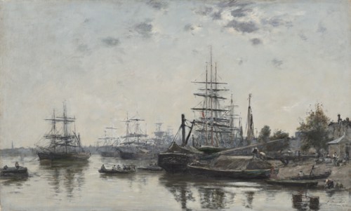 View of Bordeaux, from the Quai des Chartrons, 1874. Creator: Eugène Boudin (French, 1824-1898).