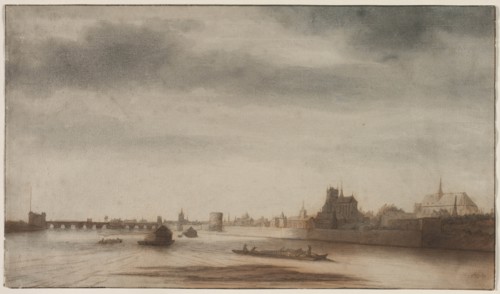 View of Orléans from the Loire, c. 1670. Creator: Lambert Doomer (Dutch, 1623-1700).