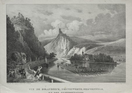 View of Rolandseck, Nonnenwerth, Drachenfels and Siebenbirge. Creator: Jules Jean-Baptiste de Joly (French, 1788-1865).