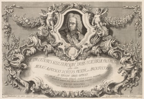 Views of Venice: Frontispiece - Title Page, 1741. Creator: Michele Marieschi (Italian, 1710-1743).