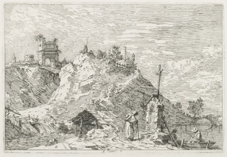 Views: A Pilgrim at Prayer, 1735-1746. Creator: Antonio Canaletto (Italian, 1697-1768).