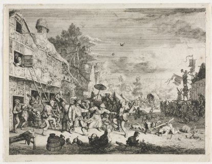 Village Fête. Creator: Cornelis Dusart (Dutch, 1660-1704).